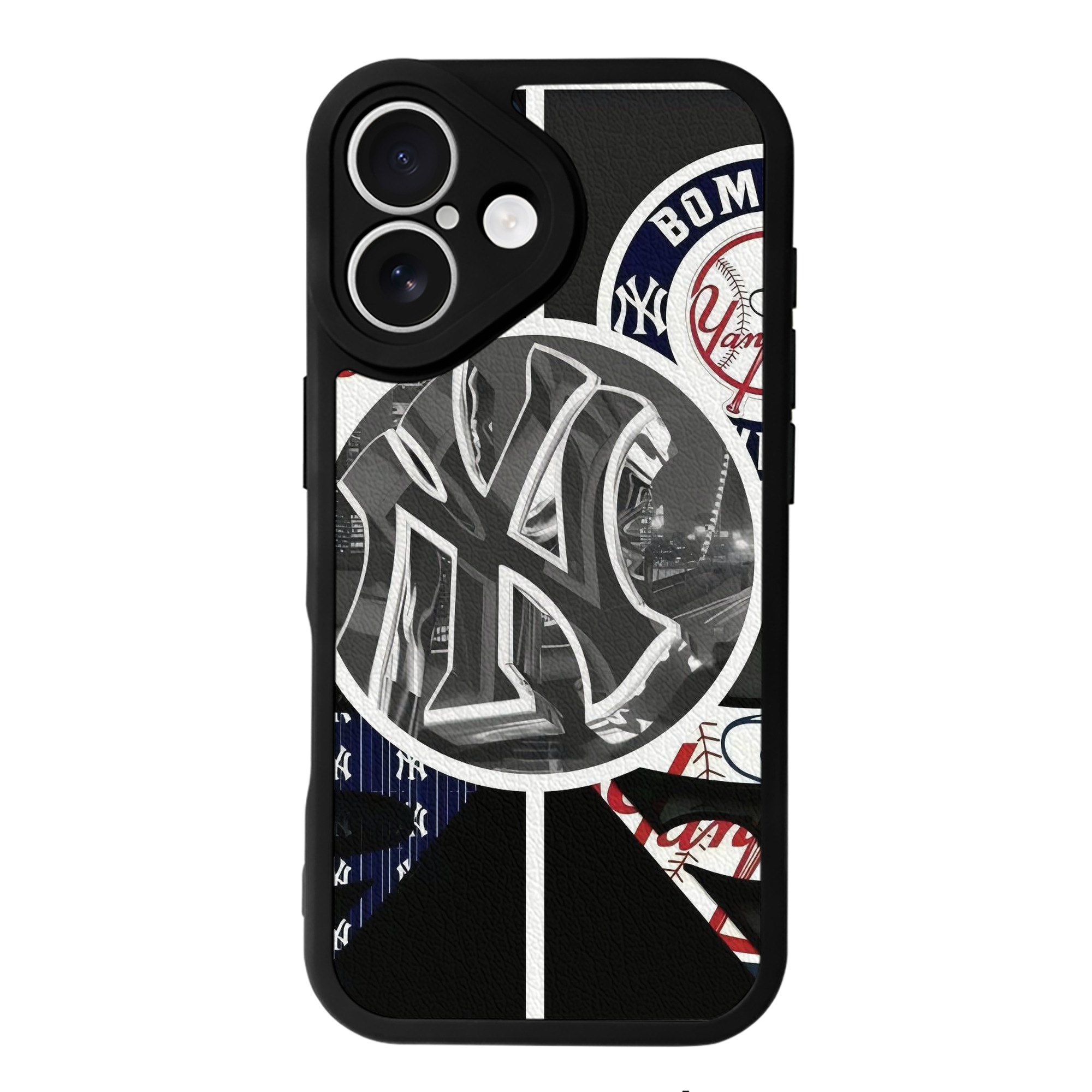 New York Yankees 269 IPhone 16 Silicone Leather Case – UV Print, Lambskin Texture – Perfect Fit, Wireless Charging Compatible, Scratch Resistant, Precise Cutouts – Stylish Protection For IPhone 16